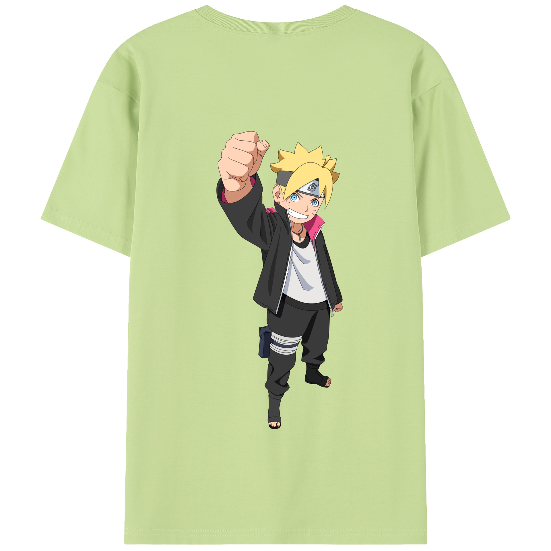 （画像用） NARUTO -ナルト- うずまき ボルト Uzumaki Boruto 綿100％半袖Tシャツ（背面プリント）
